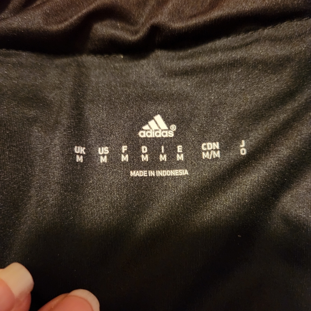 Adidas Climaheat Fleece Lined Running Leggings Tights Charcoal Gray Orange M - Picture 6 of 7